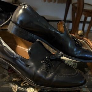 Johnston & Murphy Black Tassel Loafers